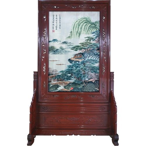 女儿山--唐伯虎屏风（尺寸外98×137）