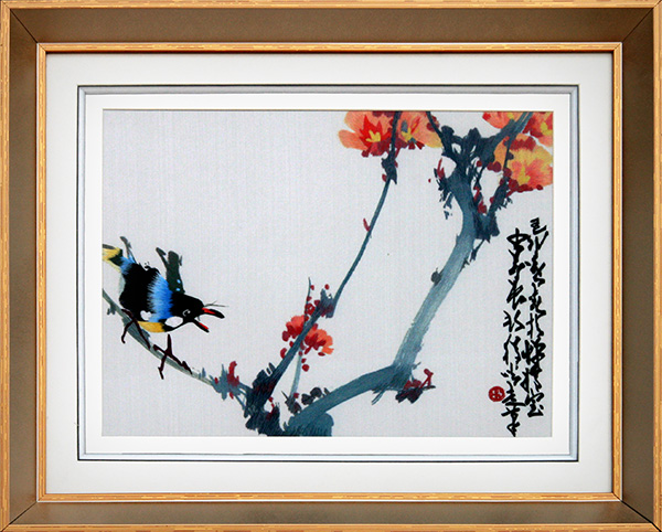 花鸟（尺寸外框55×45）-(2)