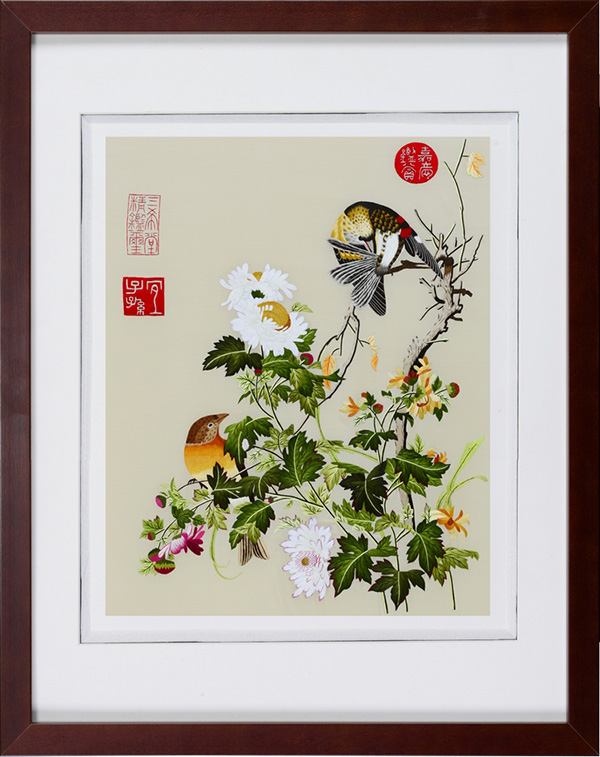 郎世宁花鸟-（尺寸外框77×62）