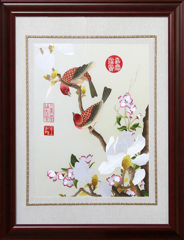 郎世宁花鸟（玉兰）（尺寸外框82cm×64cm）