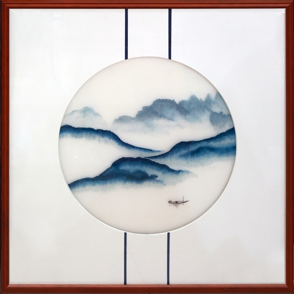 彩墨山水三联画3-73✘73